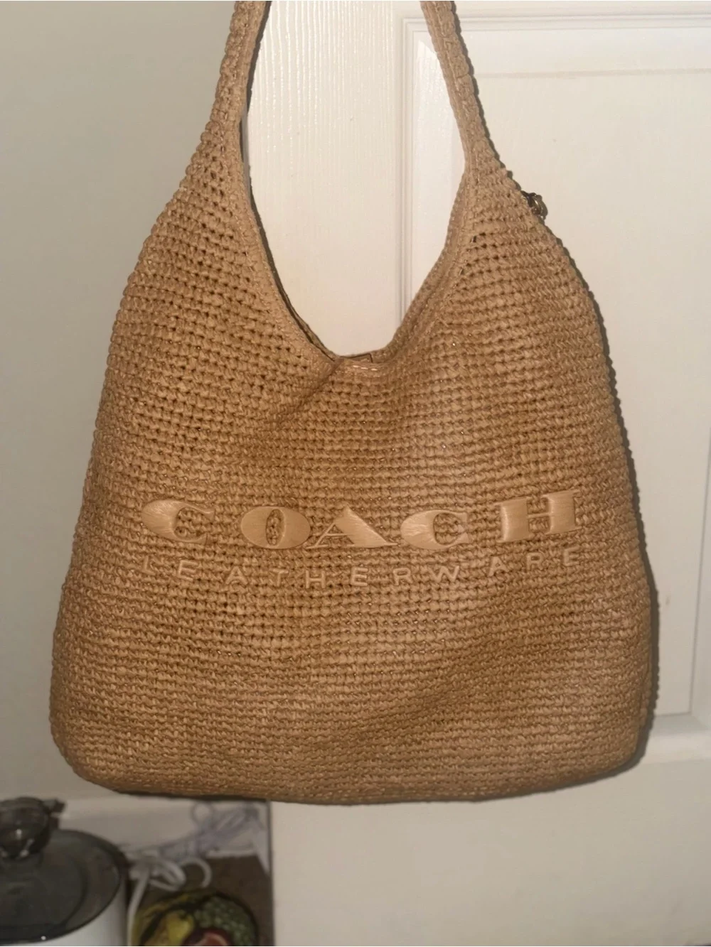 COACH Brooklyn Shoulder Bag 39 in Straw - Picture 5 of 6